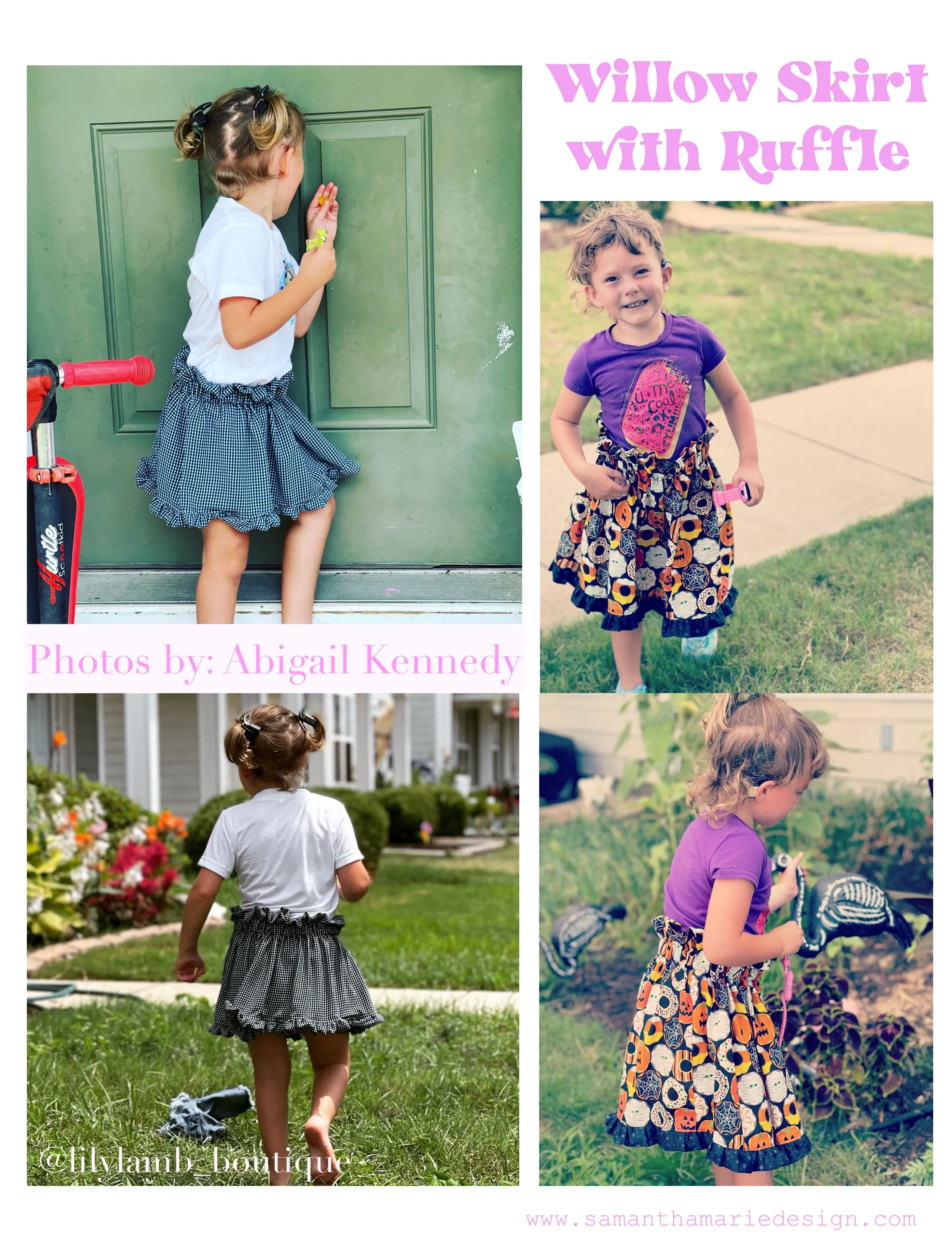 Youth Willow Skirt Digital Sewing Pattern Sizes NB-12Y