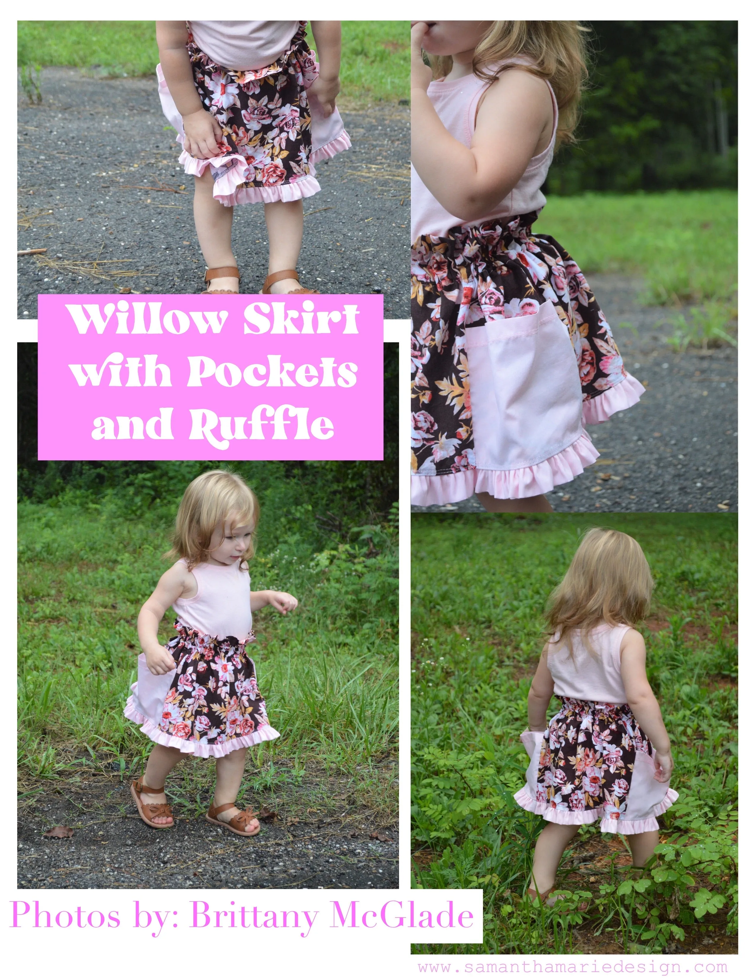 Youth Willow Skirt Digital Sewing Pattern Sizes NB-12Y