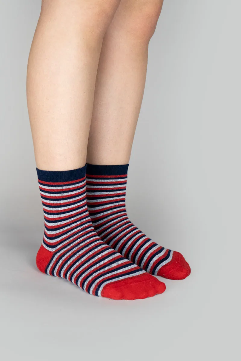 Zero Waste Recycled Cotton Socks Striped