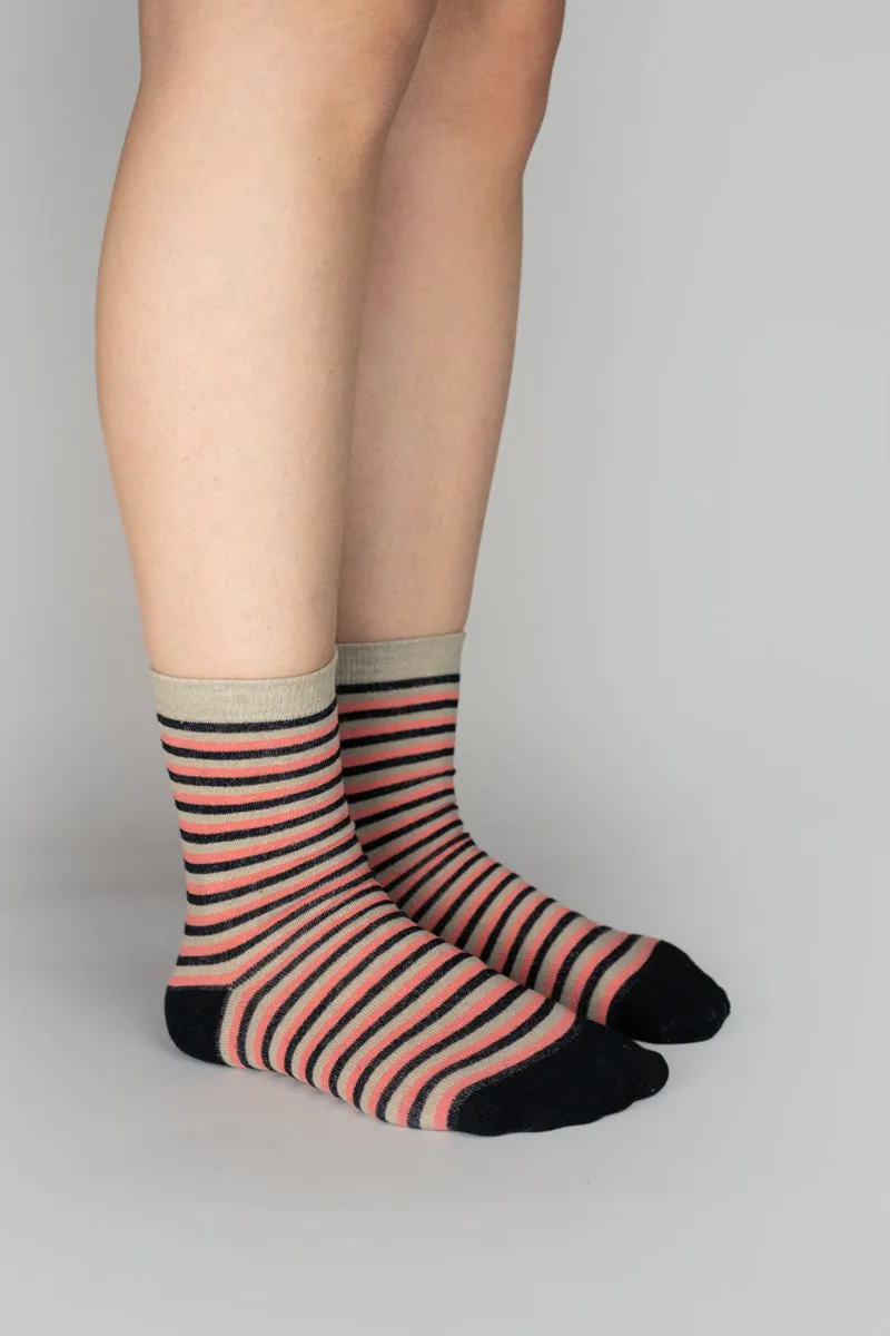 Zero Waste Recycled Cotton Socks Striped